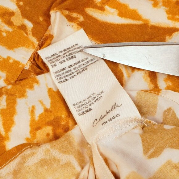 Cleobella Shae Midi Dress Yellow Watercolor Ikat Print - Size Medium - Picture 5 of 7